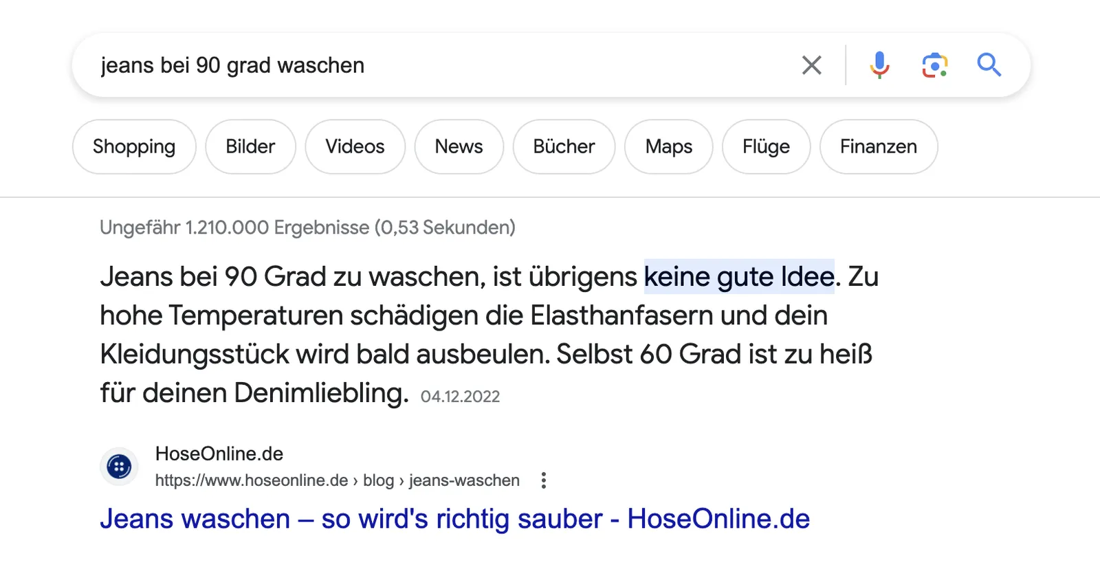 Google Ergebnis zu "Jeans Waschen" - HoseOnline