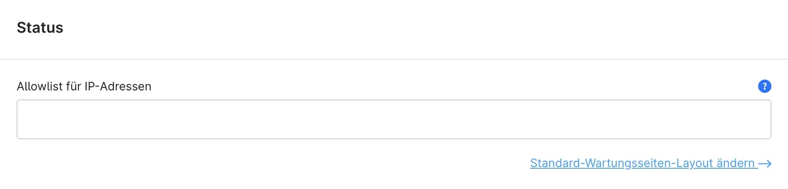 Allowlist für IP-Adressen