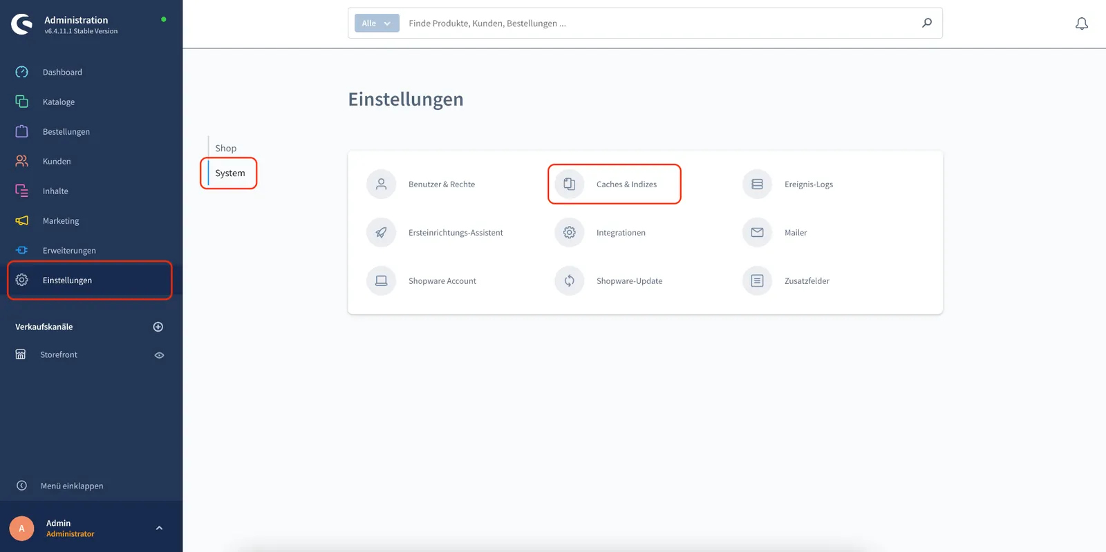 Shopware 6 - Cache leeren