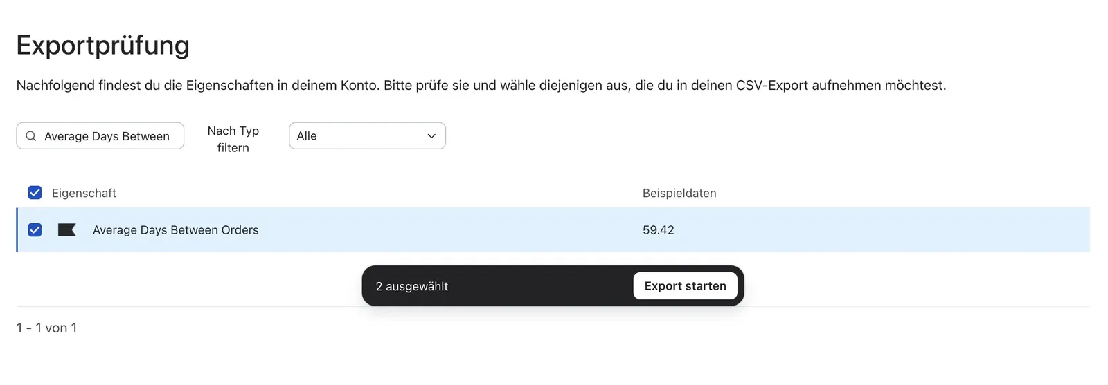 CSV Export