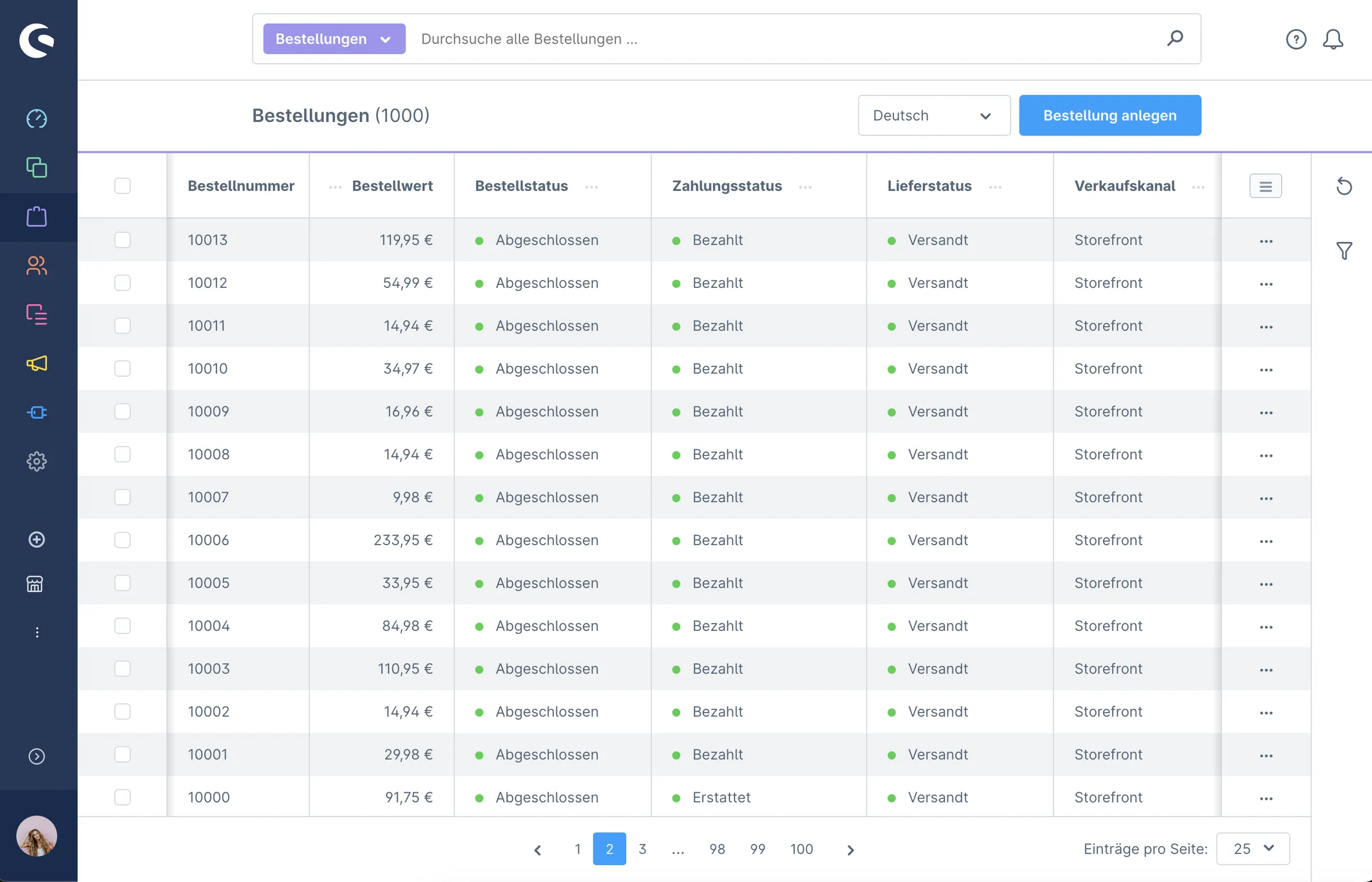 Shopware 6 Bestellungen