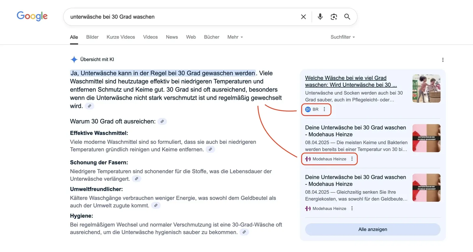 KI Ranking in Google