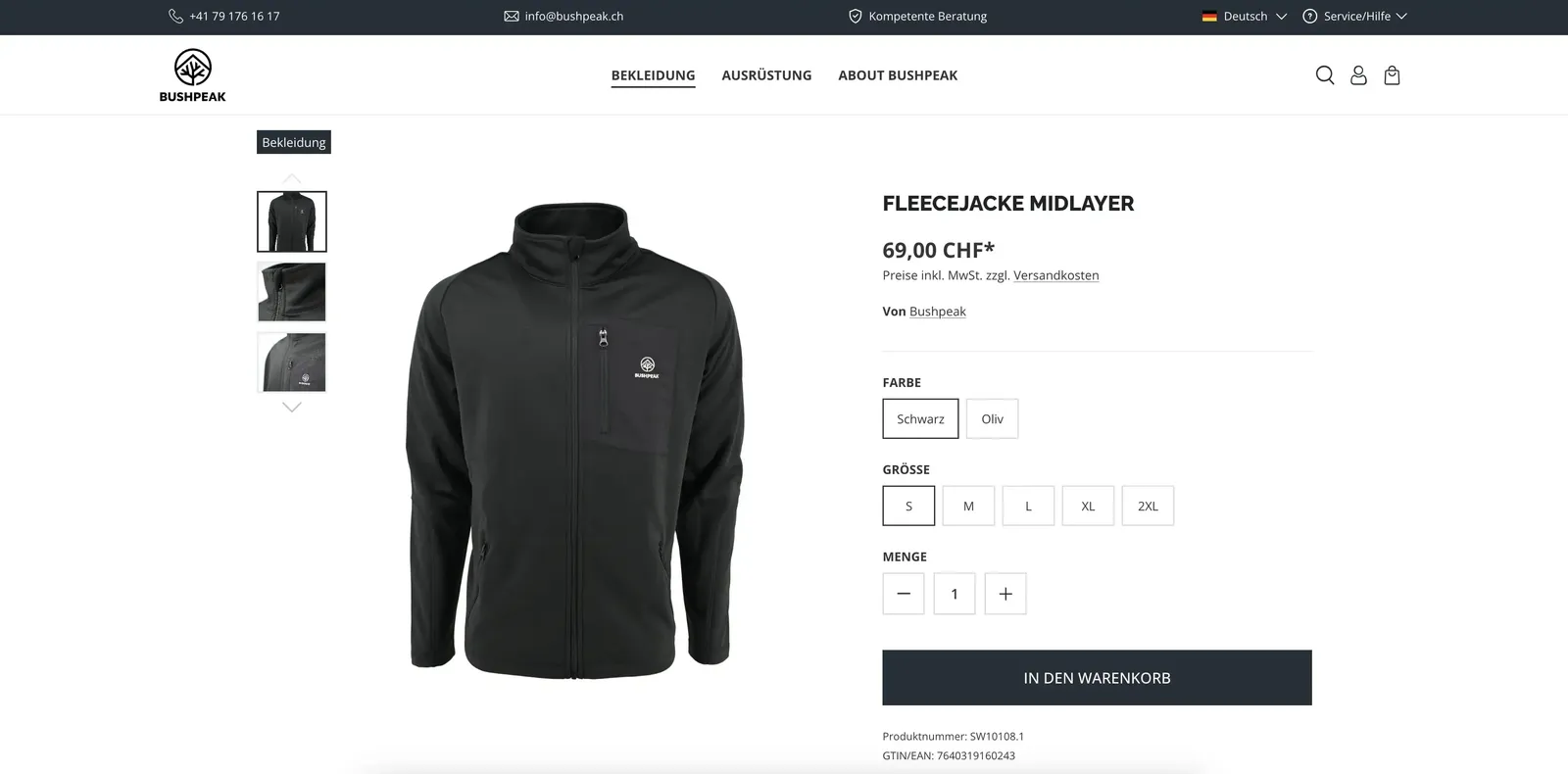 Produkt Detailseite - Bushpeak