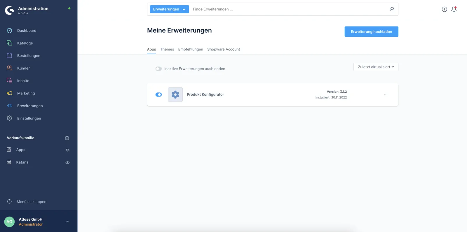 Shopware 6 - Erweiterungen