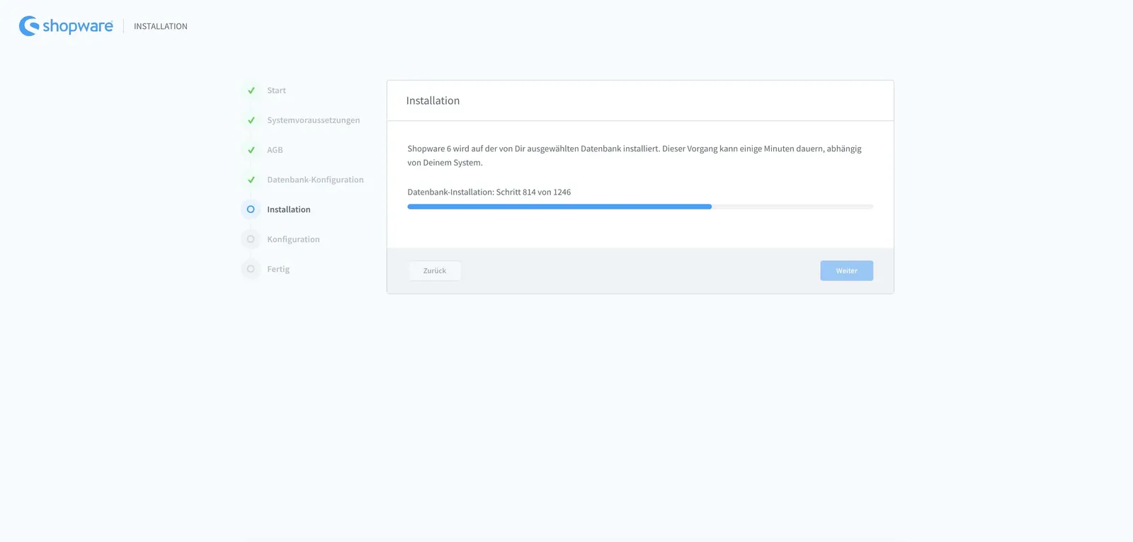 Installation - Shopware Installer