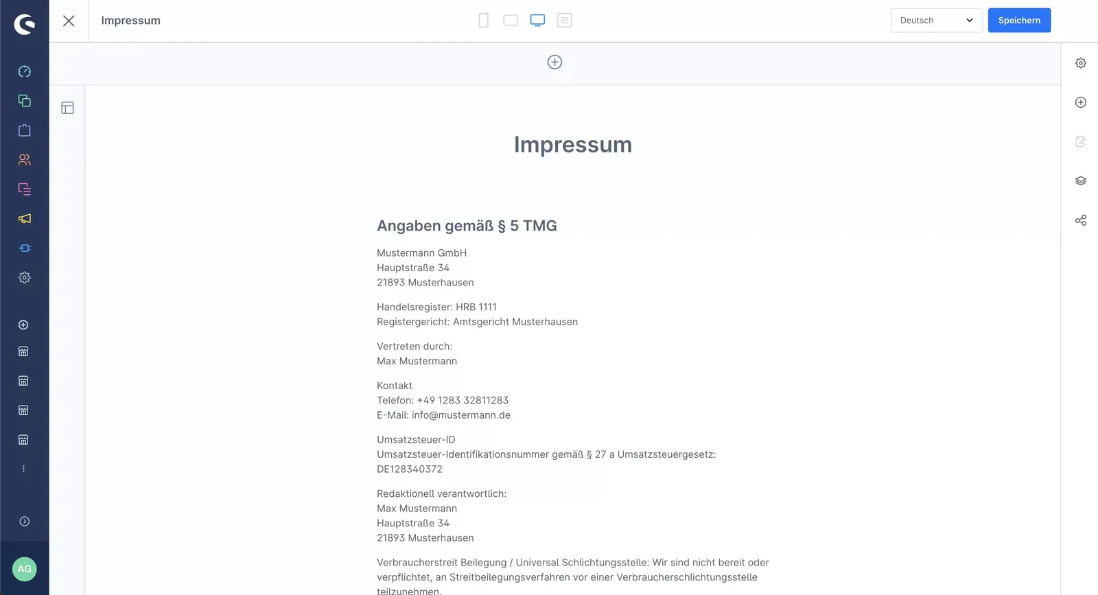 Erlebniswelt – Impressum