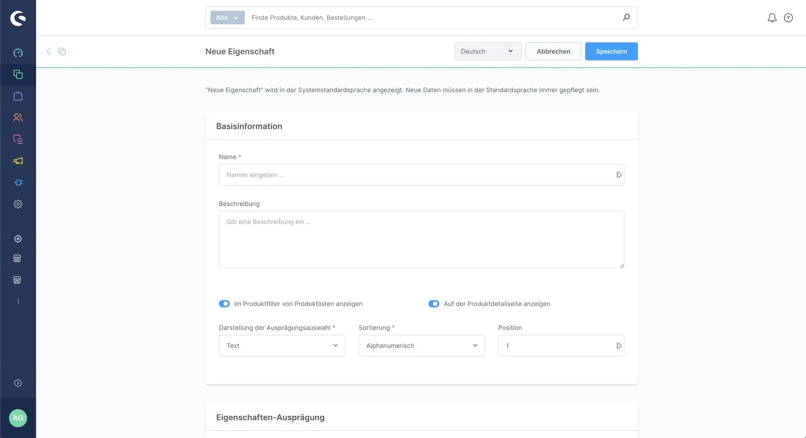 Basisinformationen hinterlegen und konfigurieren