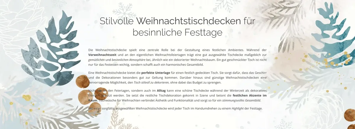 Ausschnitt der Kategorie: Weihnachtstischdecken