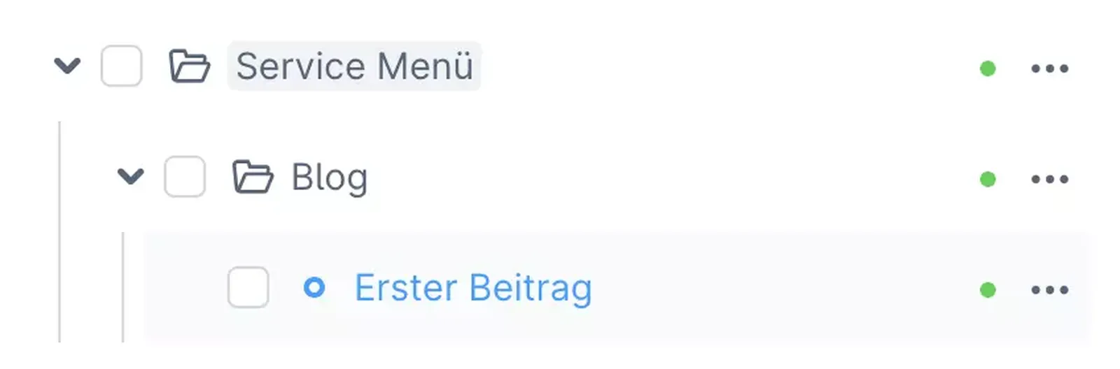 Erstellung des ersten Beitrags