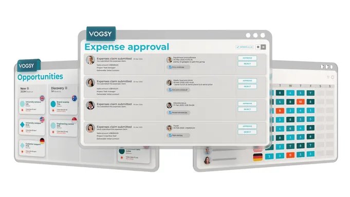 VOGSY expense approval dashboard