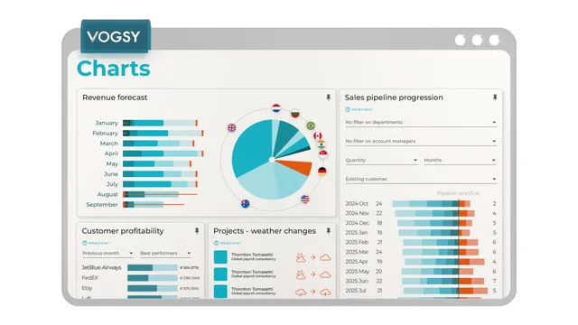 VOGSY Charts, Boards & Reports