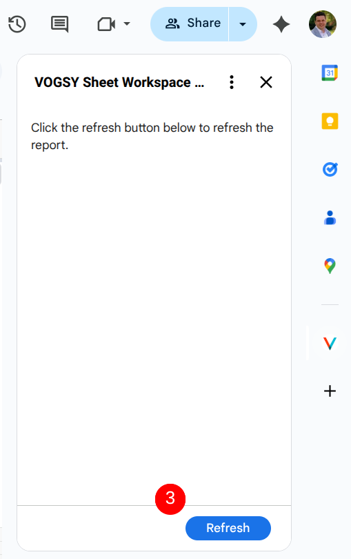 Refresh reports Google Sheets