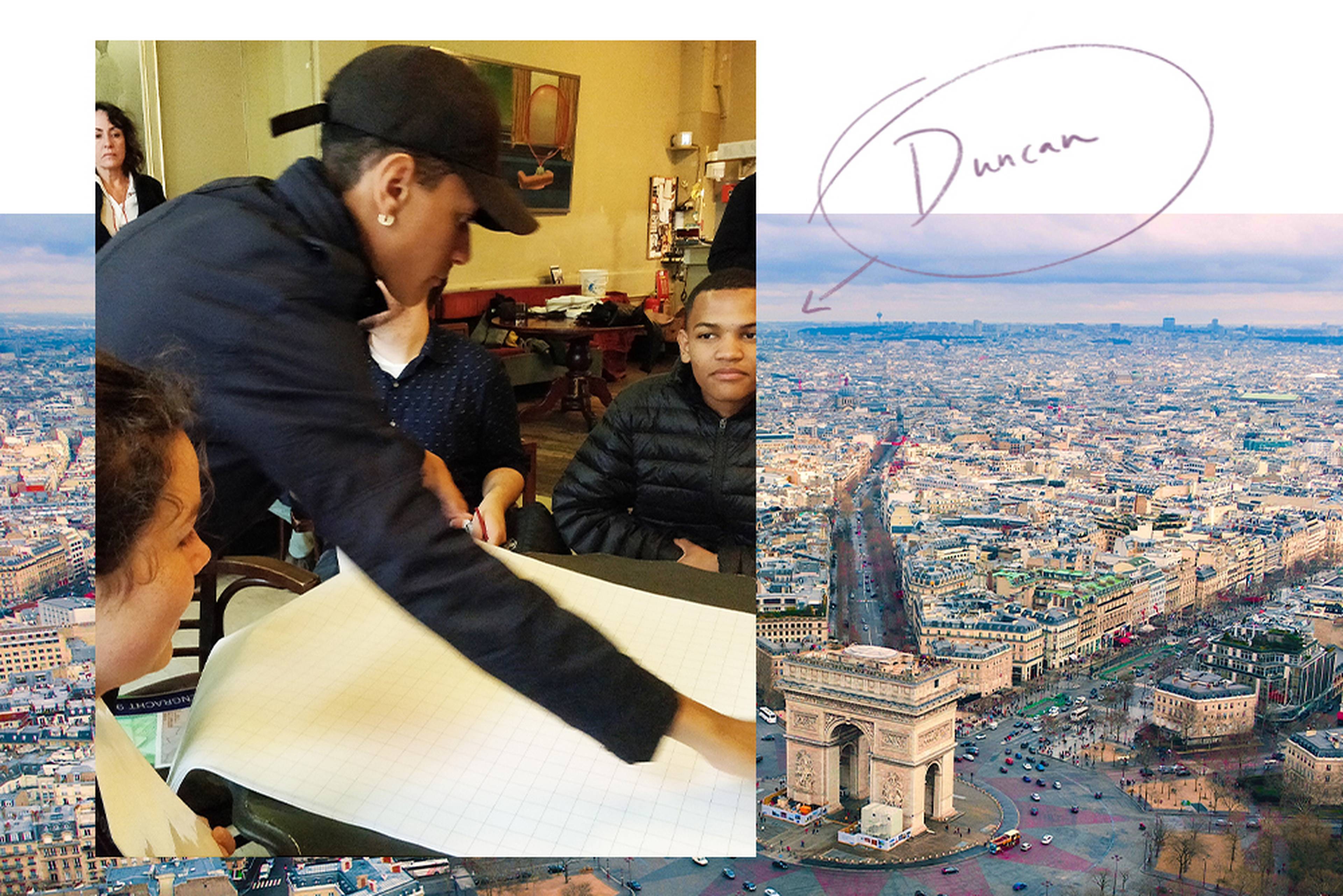 Paris, France tour collage with Duncan