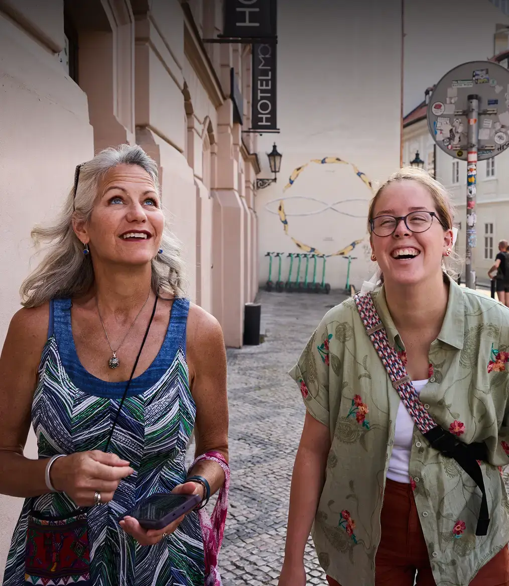 student and group leader in europe