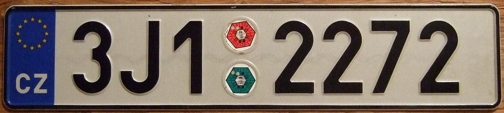 European License Plate - Czech