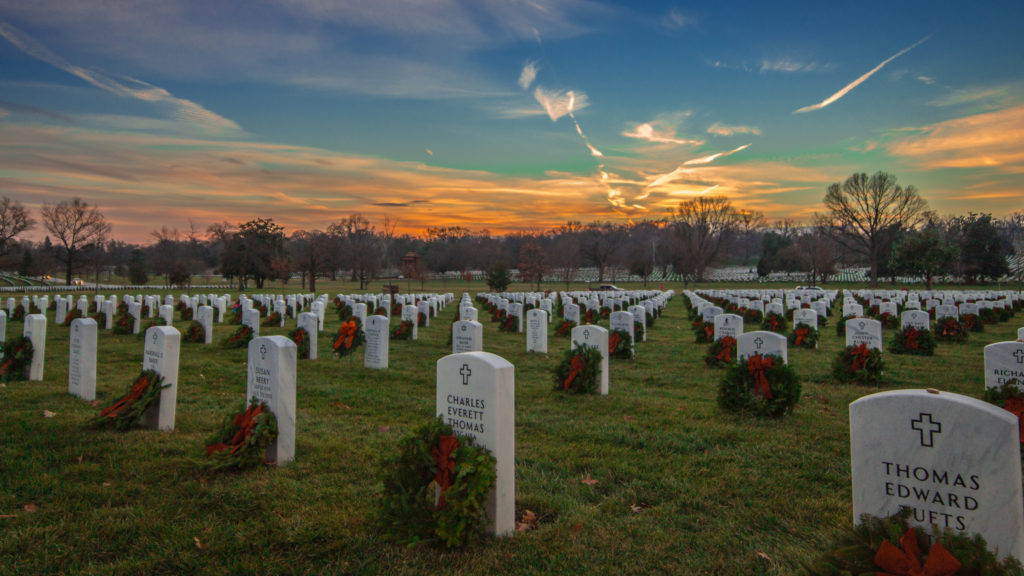 Wreaths at Arlington National Cemetery