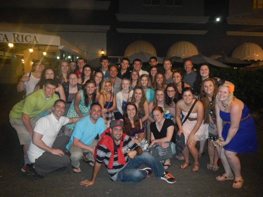 Scott Hemker and his student travel group with Victor Abarca 