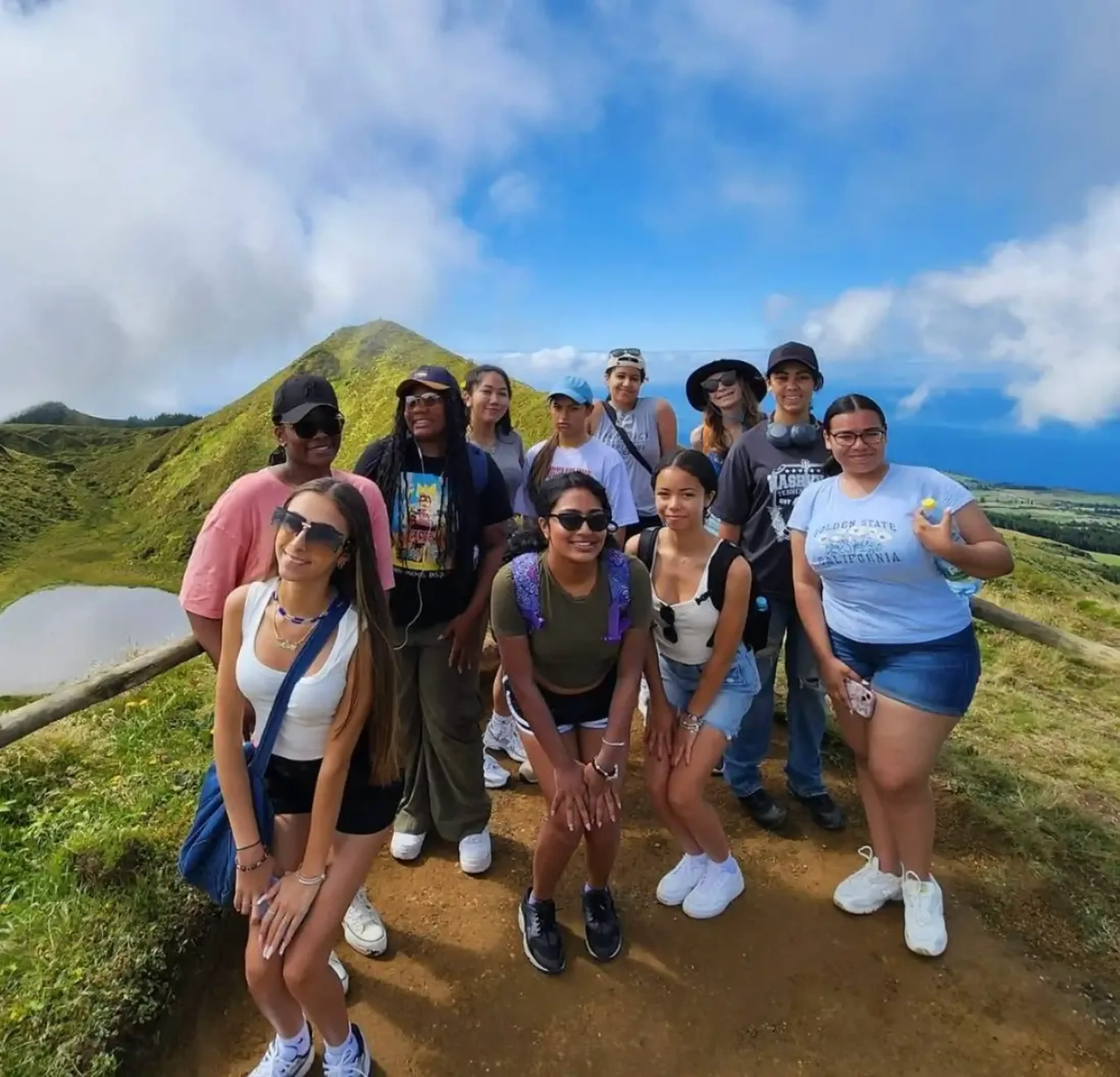 Group of travelers visiting the Azores in Portugal