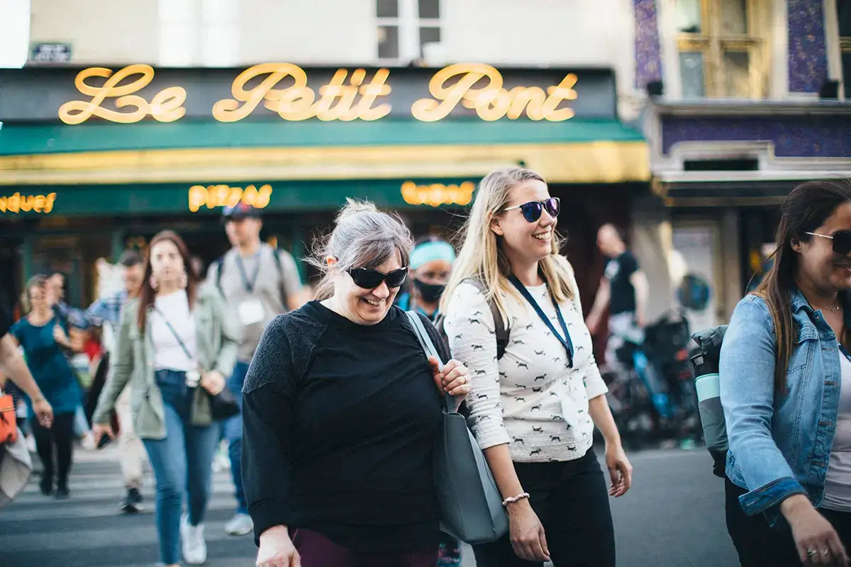 adult travelers in paris