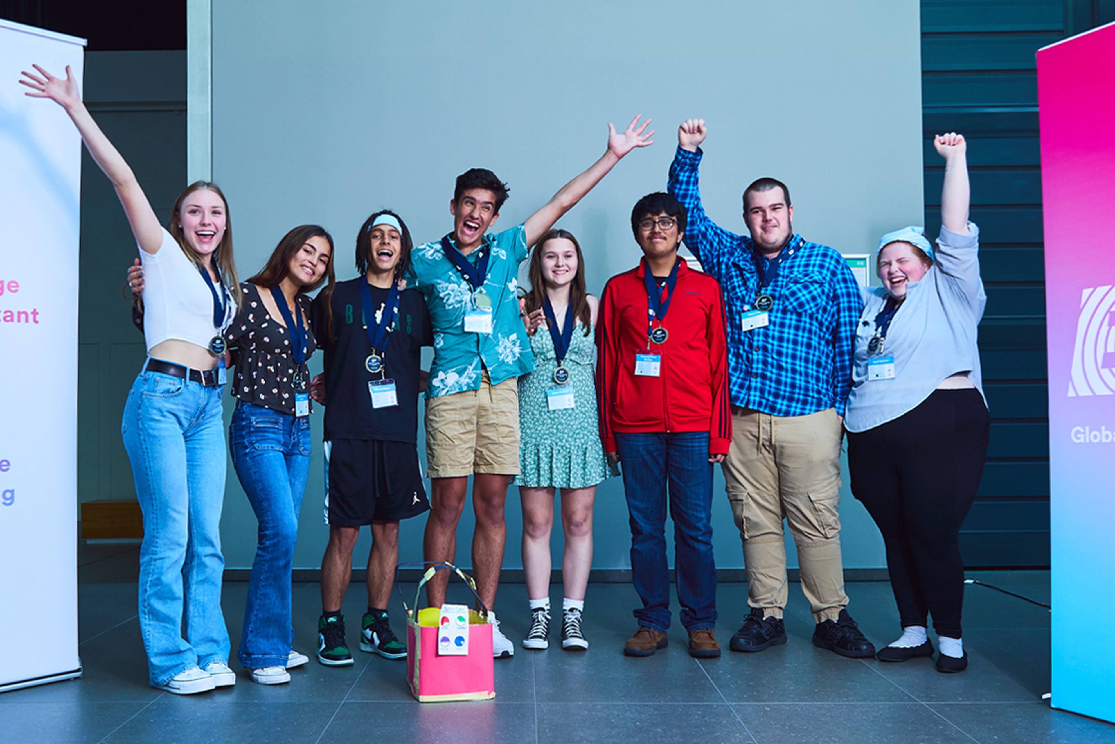 The winning team from the student Summit video recap