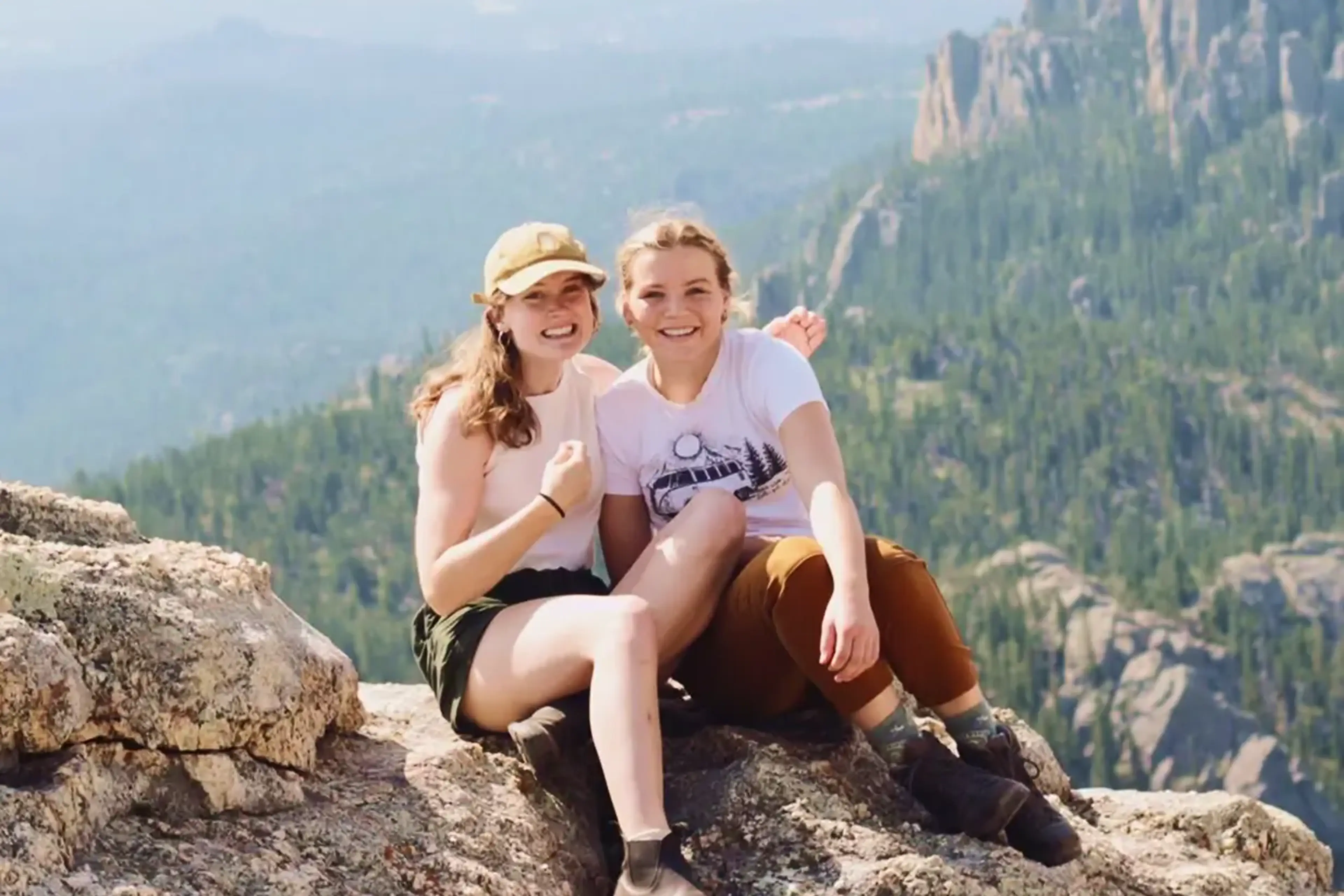 two students at a national park