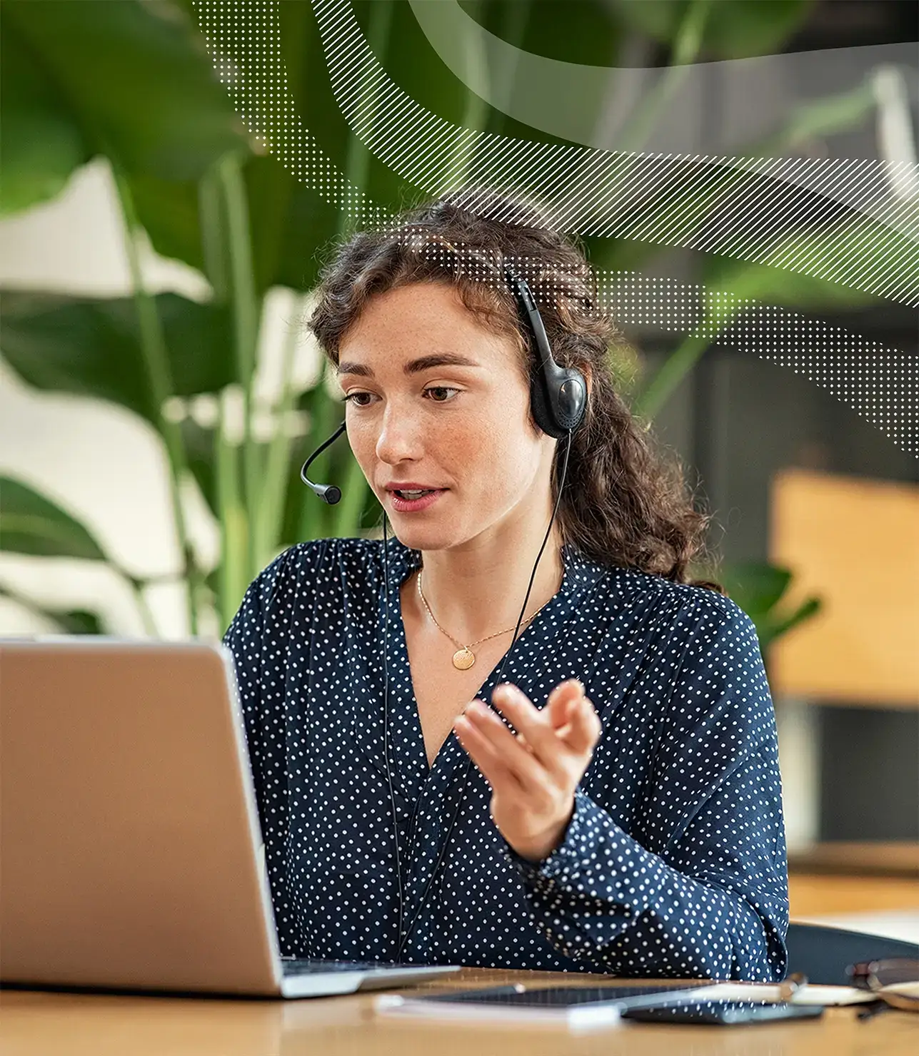 Support specialist in a meeting