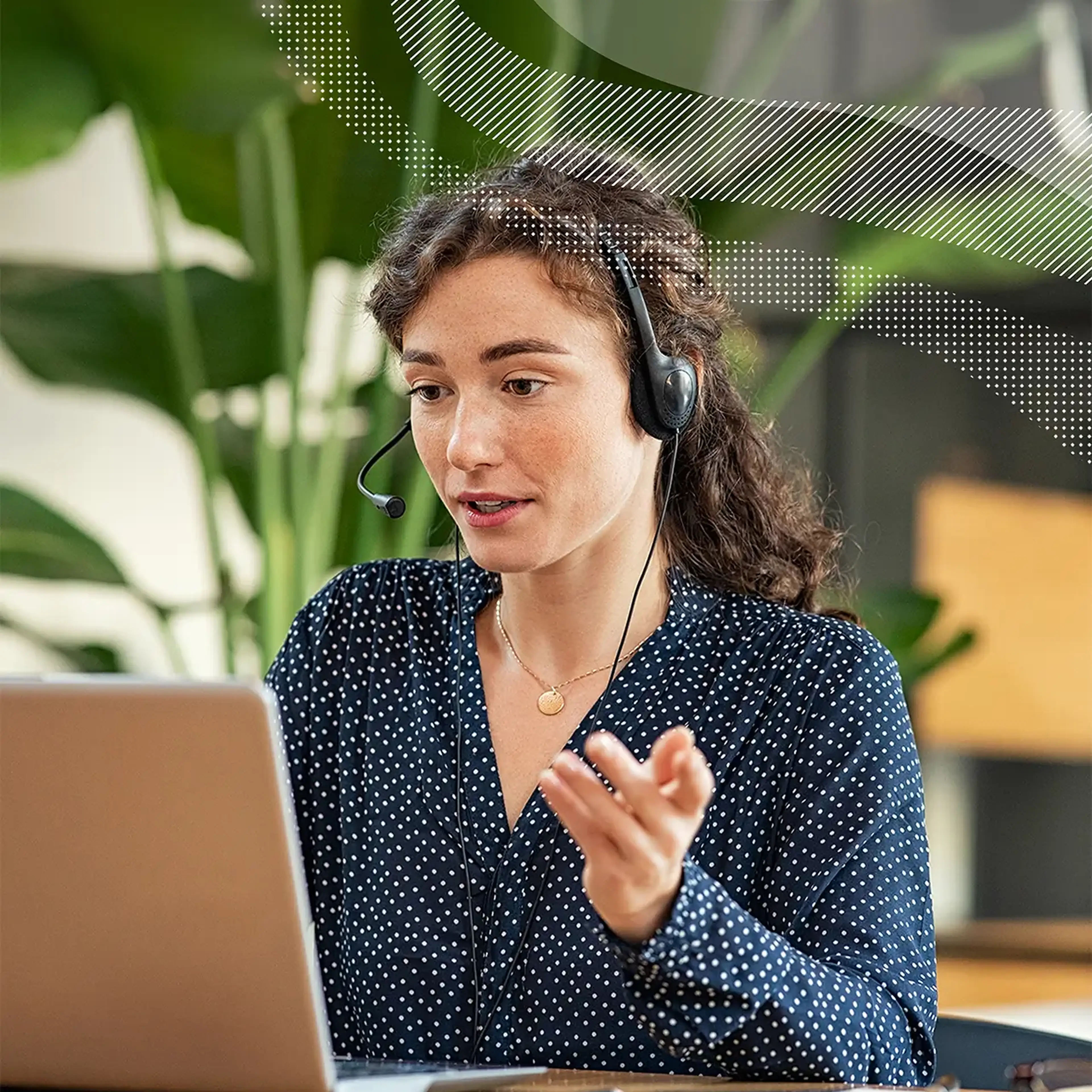 Support specialist in a meeting