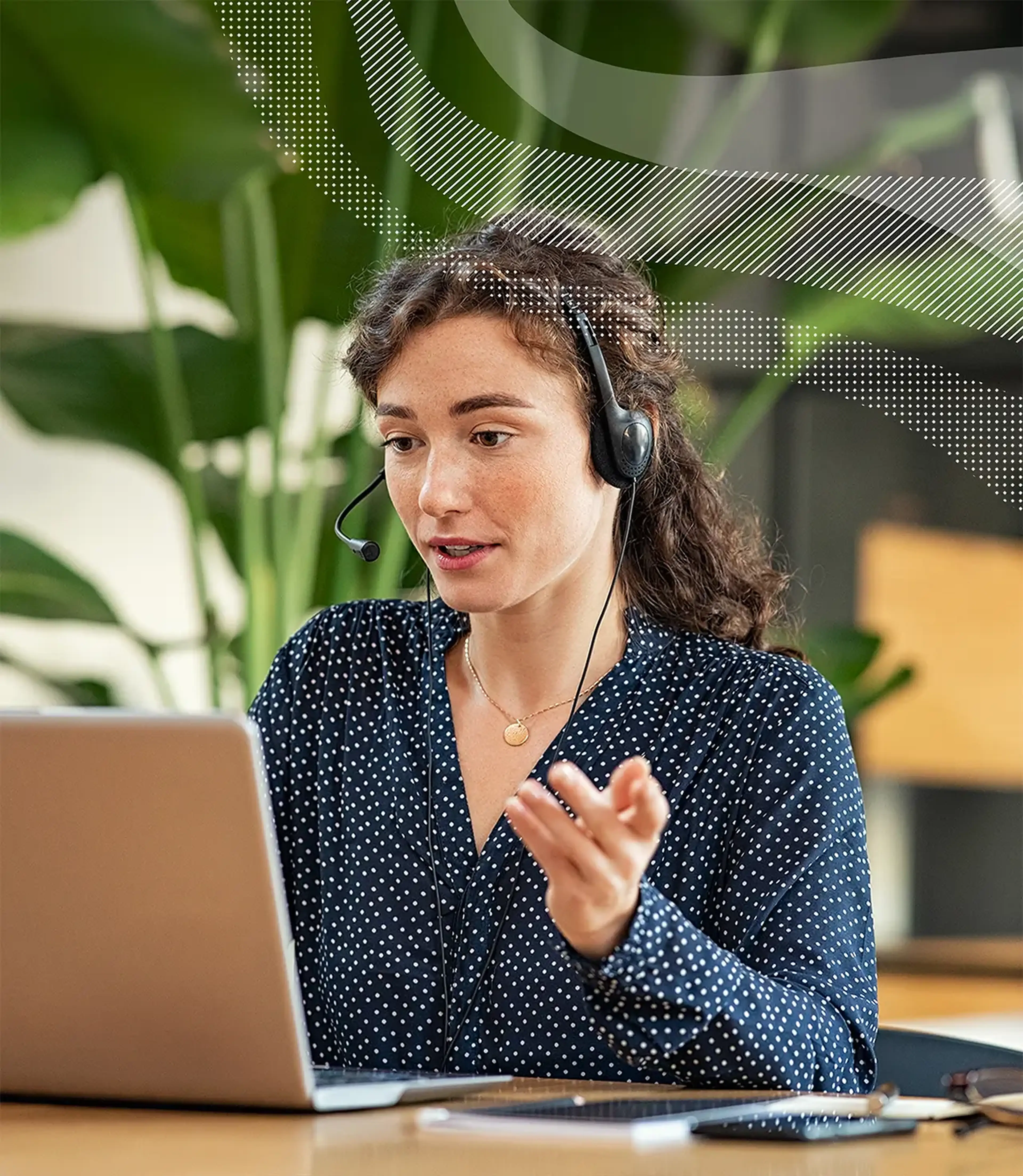 Support specialist in a meeting