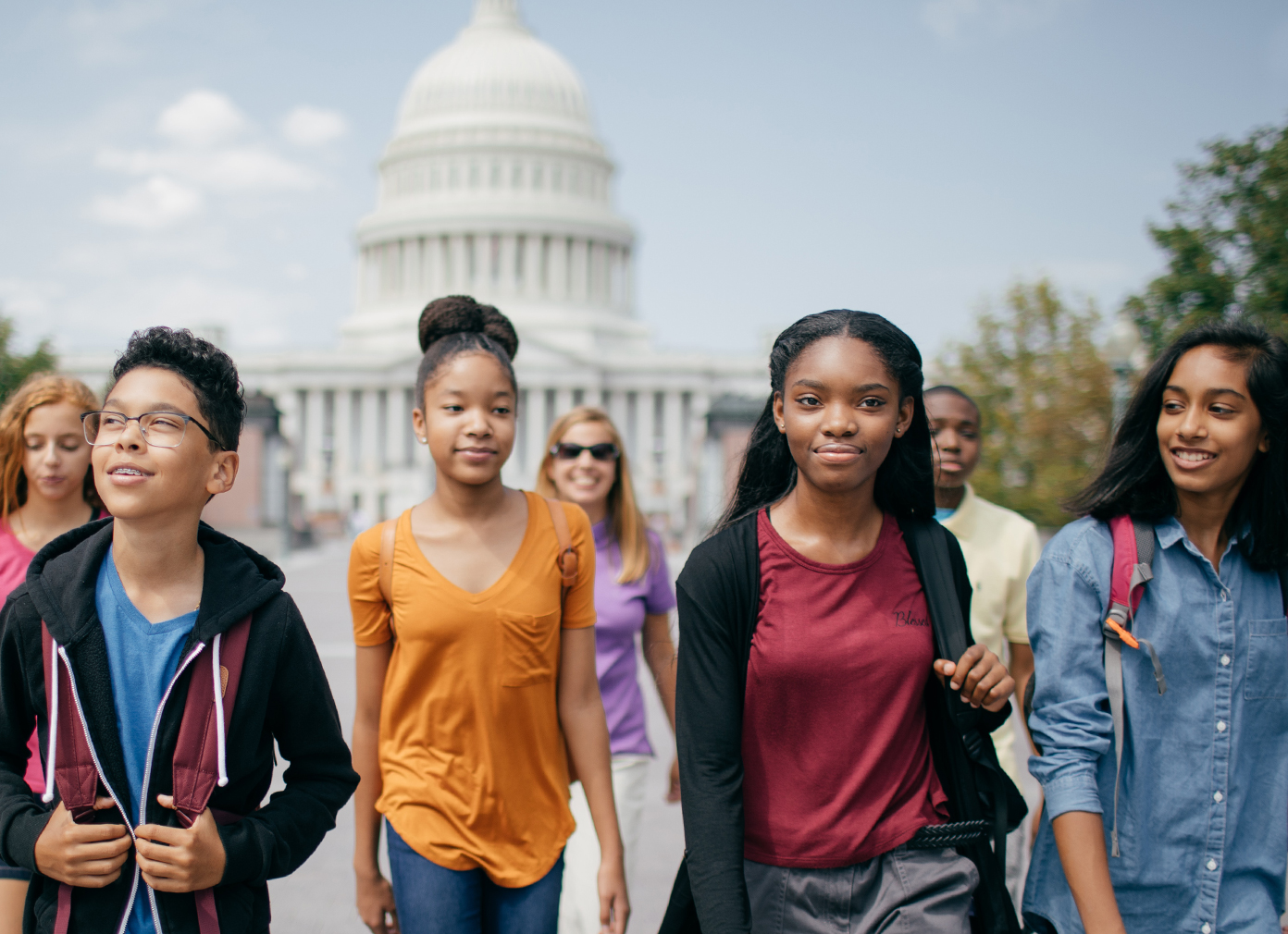 Students on an Inauguration tour