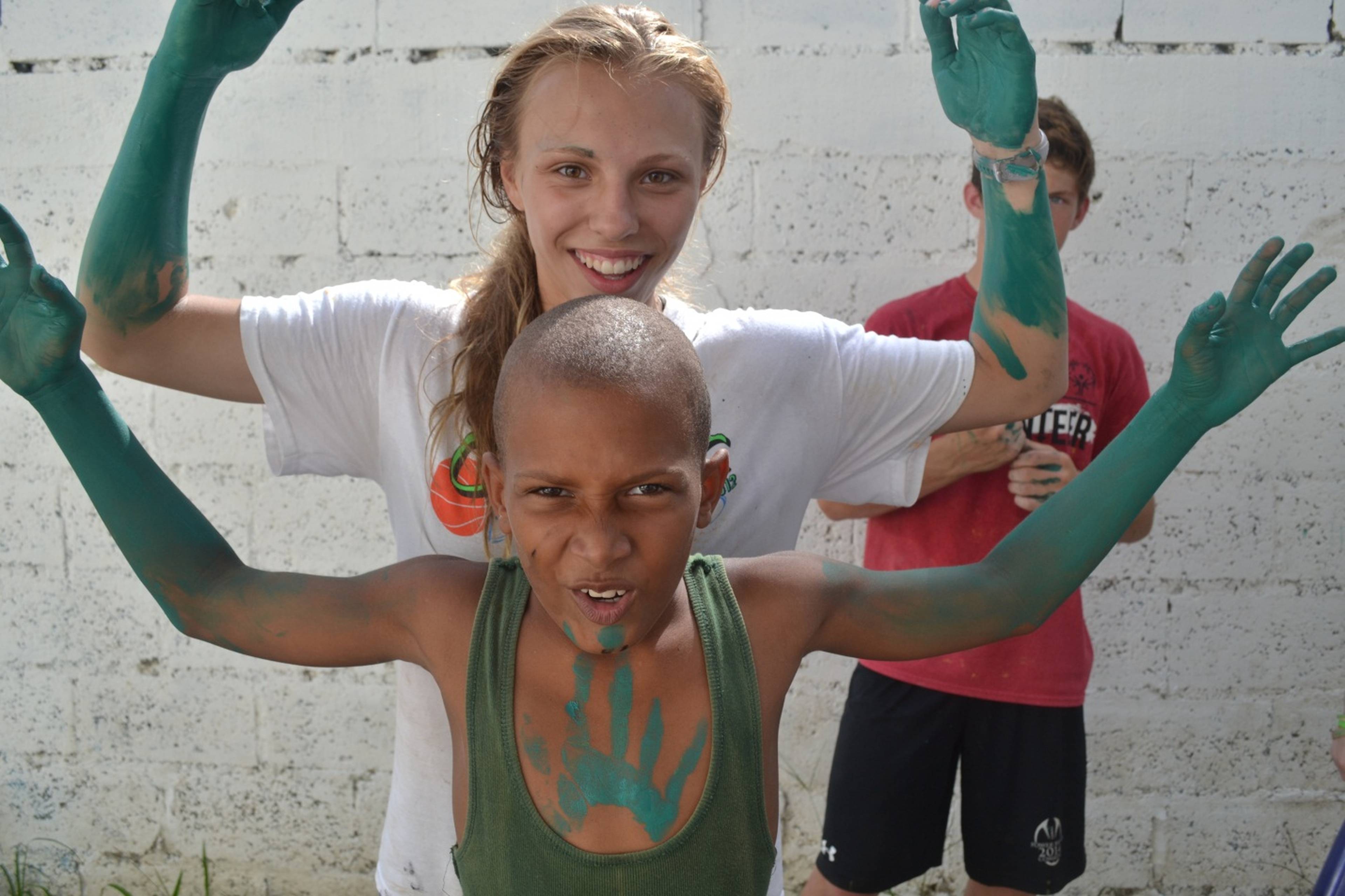 The Dream Project Mural Students Painting