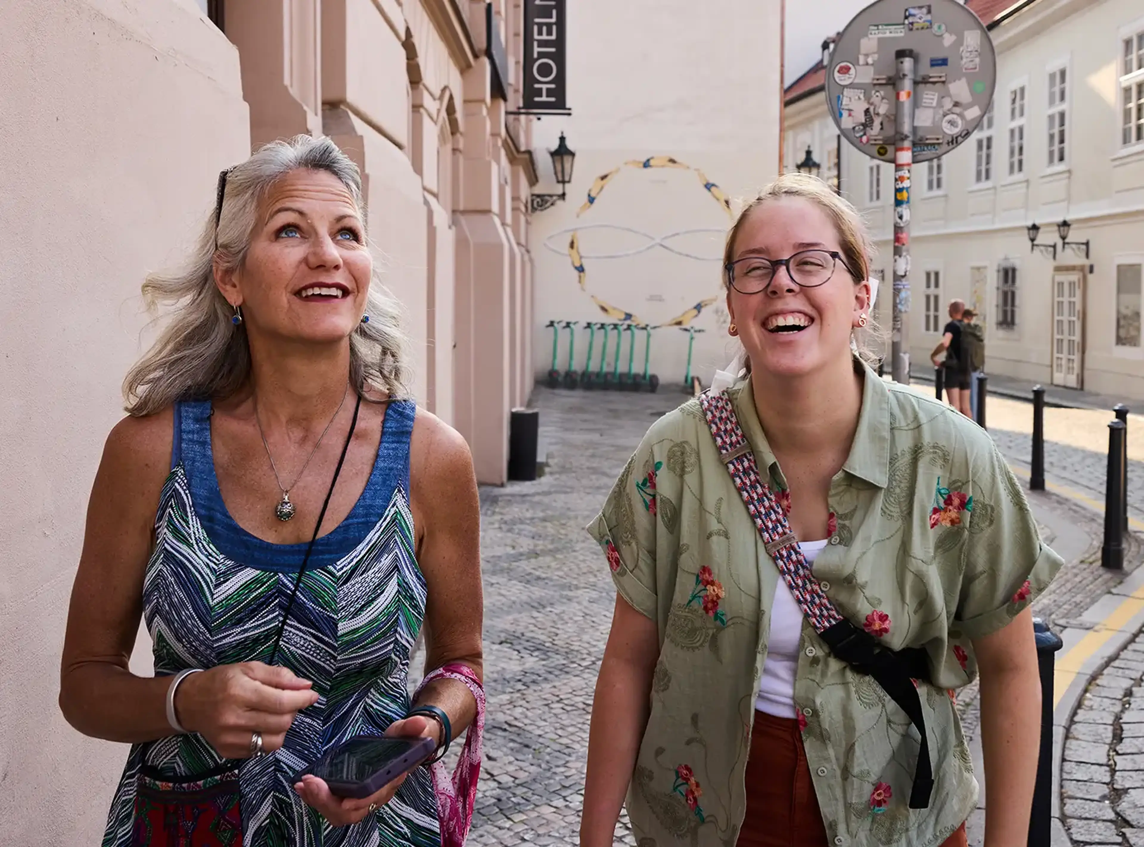 student and group leader in europe