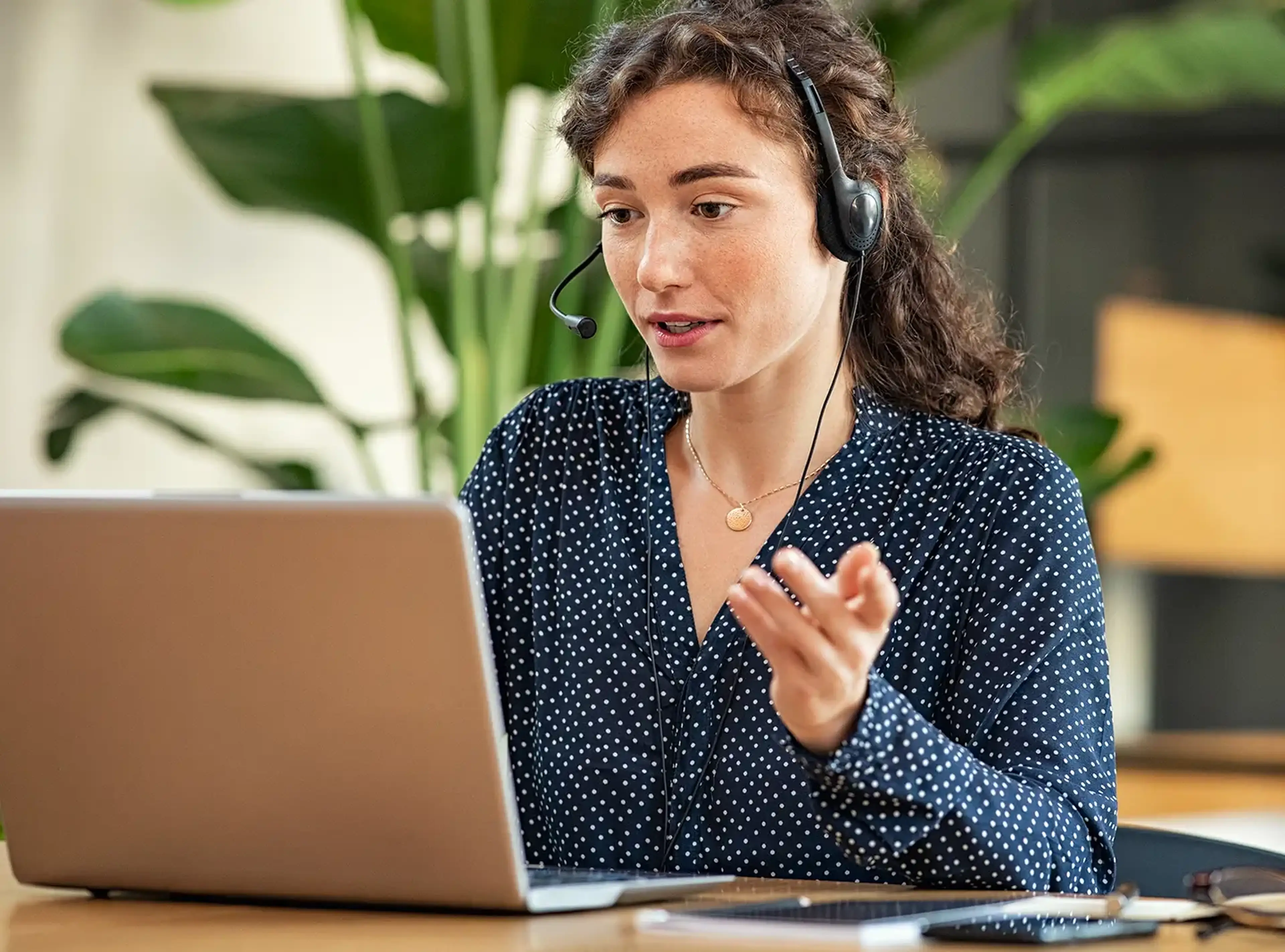 ef staff helping traveler on the phone