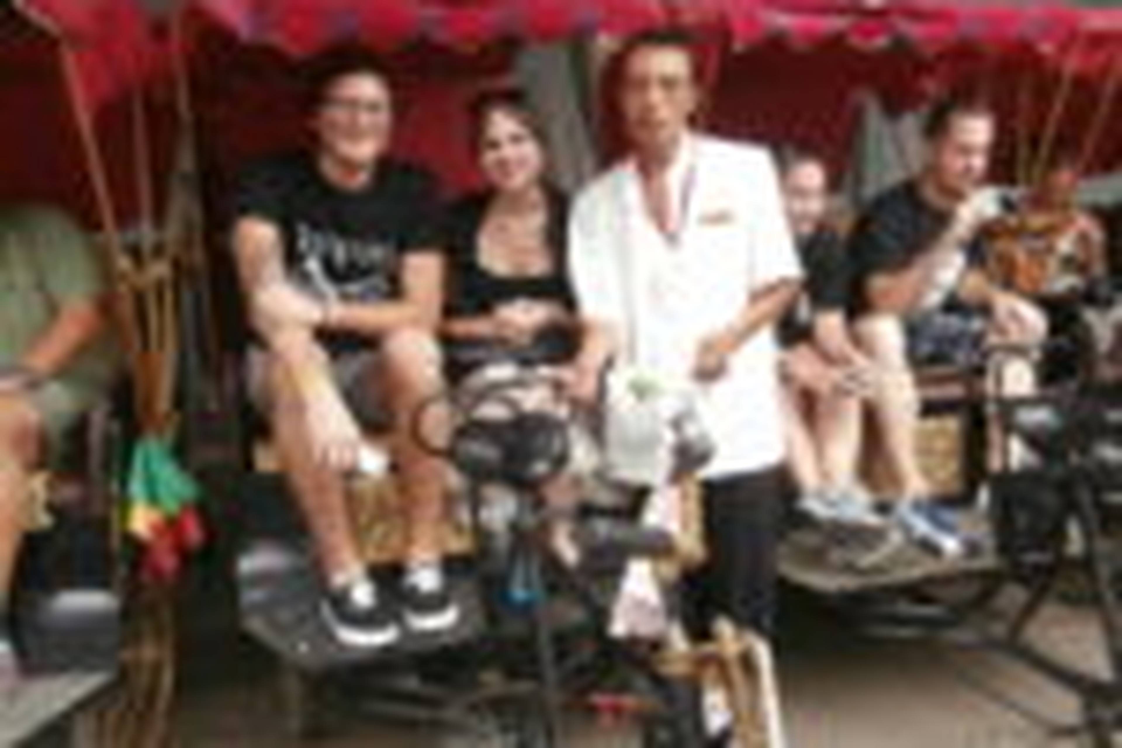 Riding in a Rickshaw in China