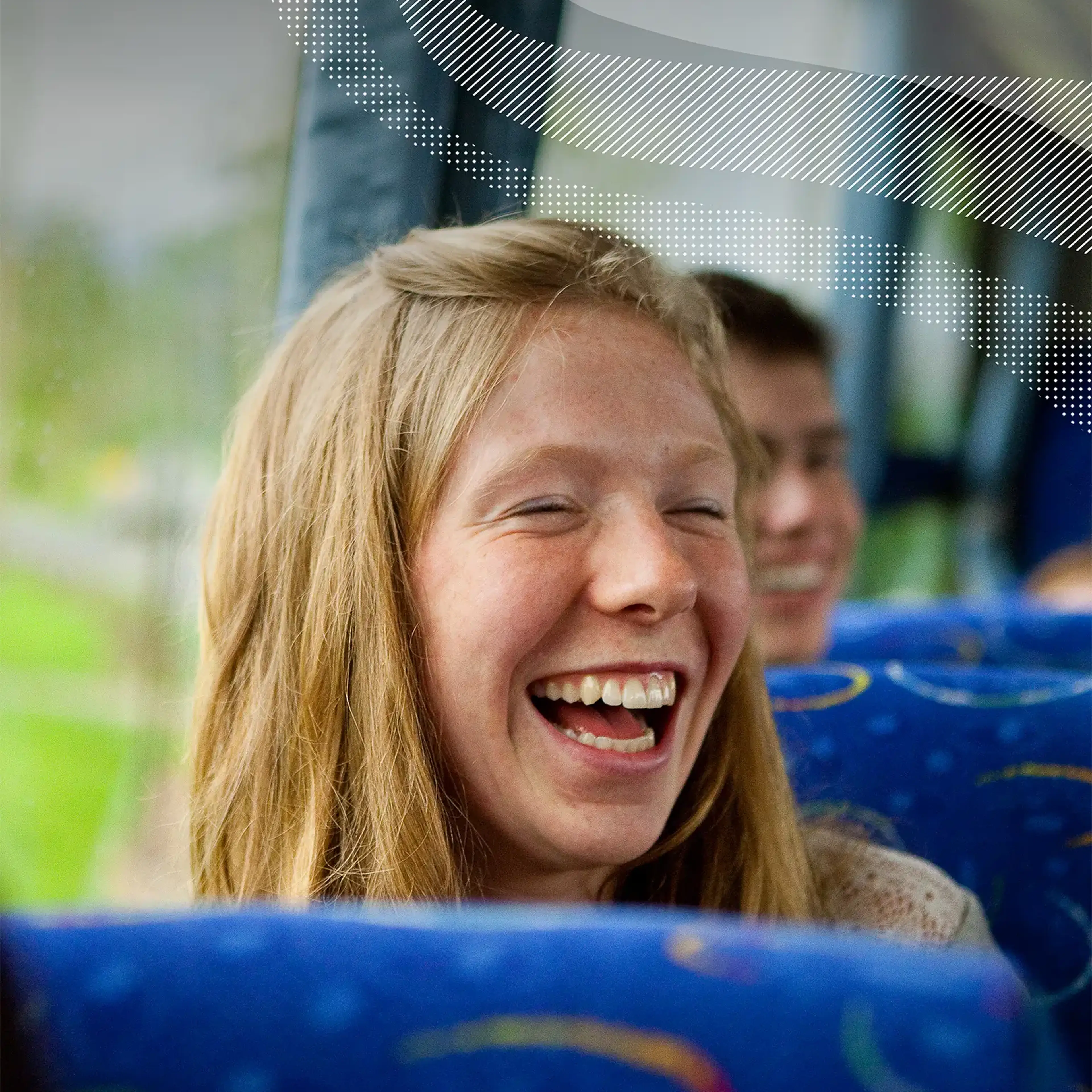 students on bus