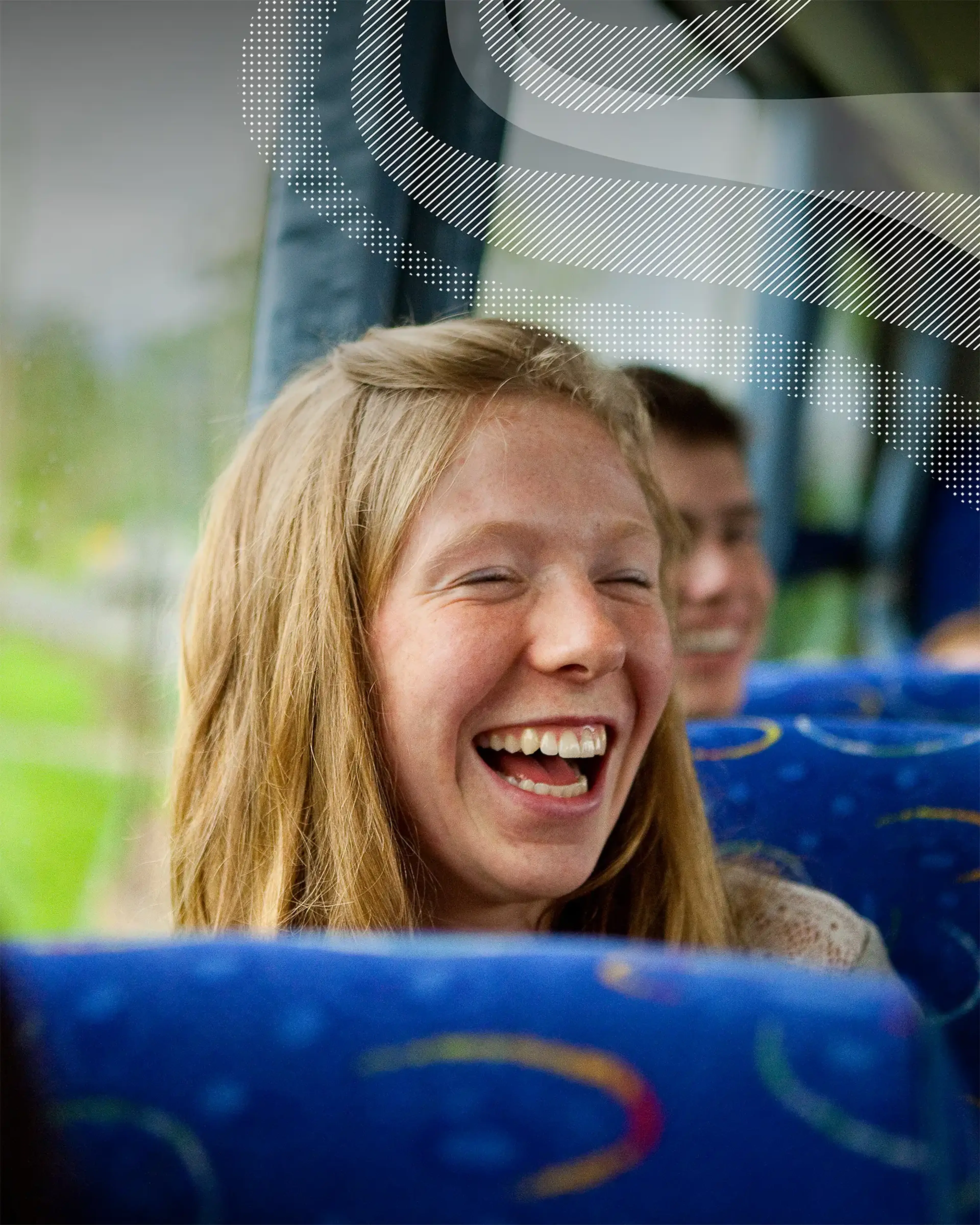students on bus
