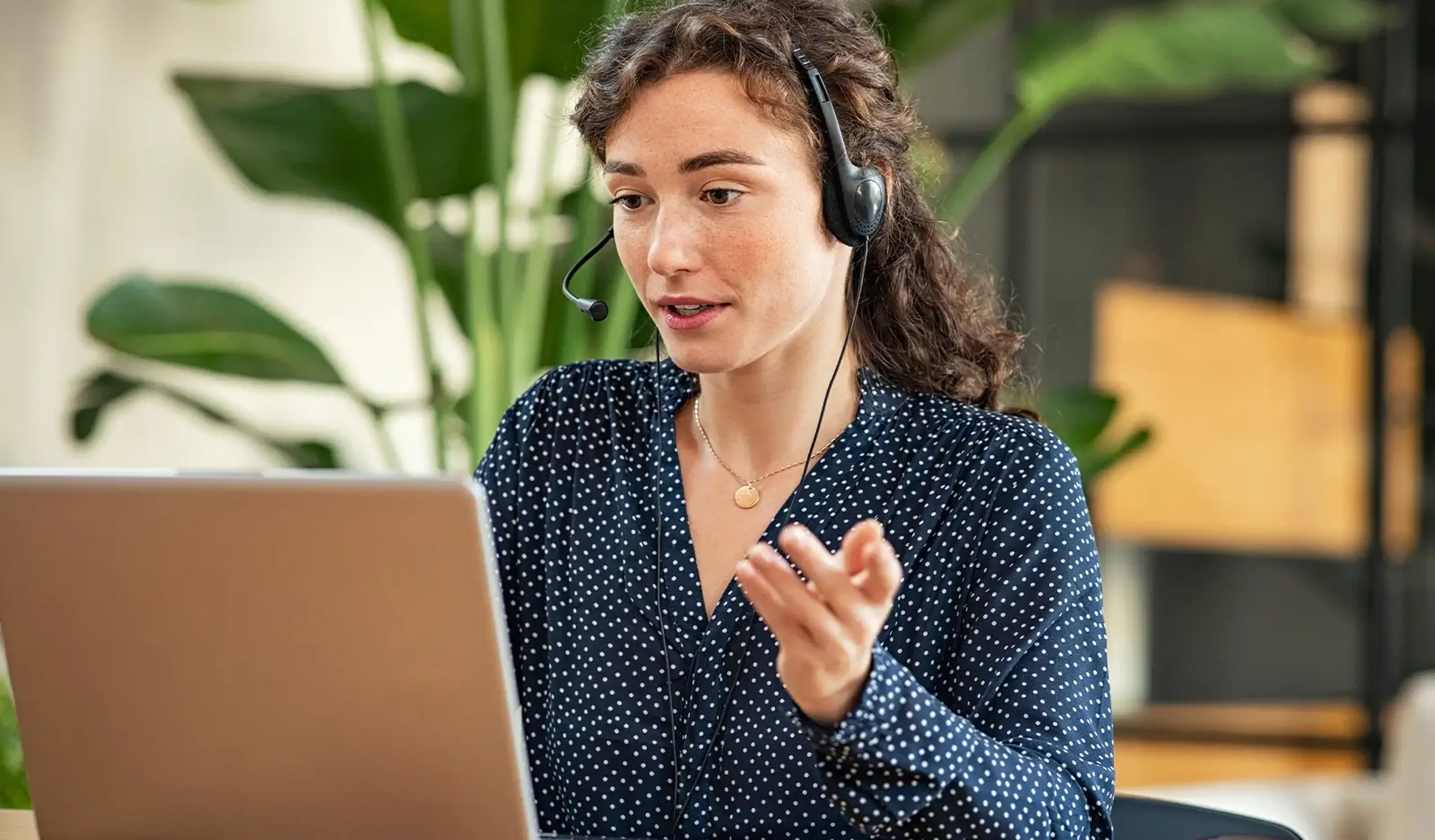 ef staff helping traveler on the phone
