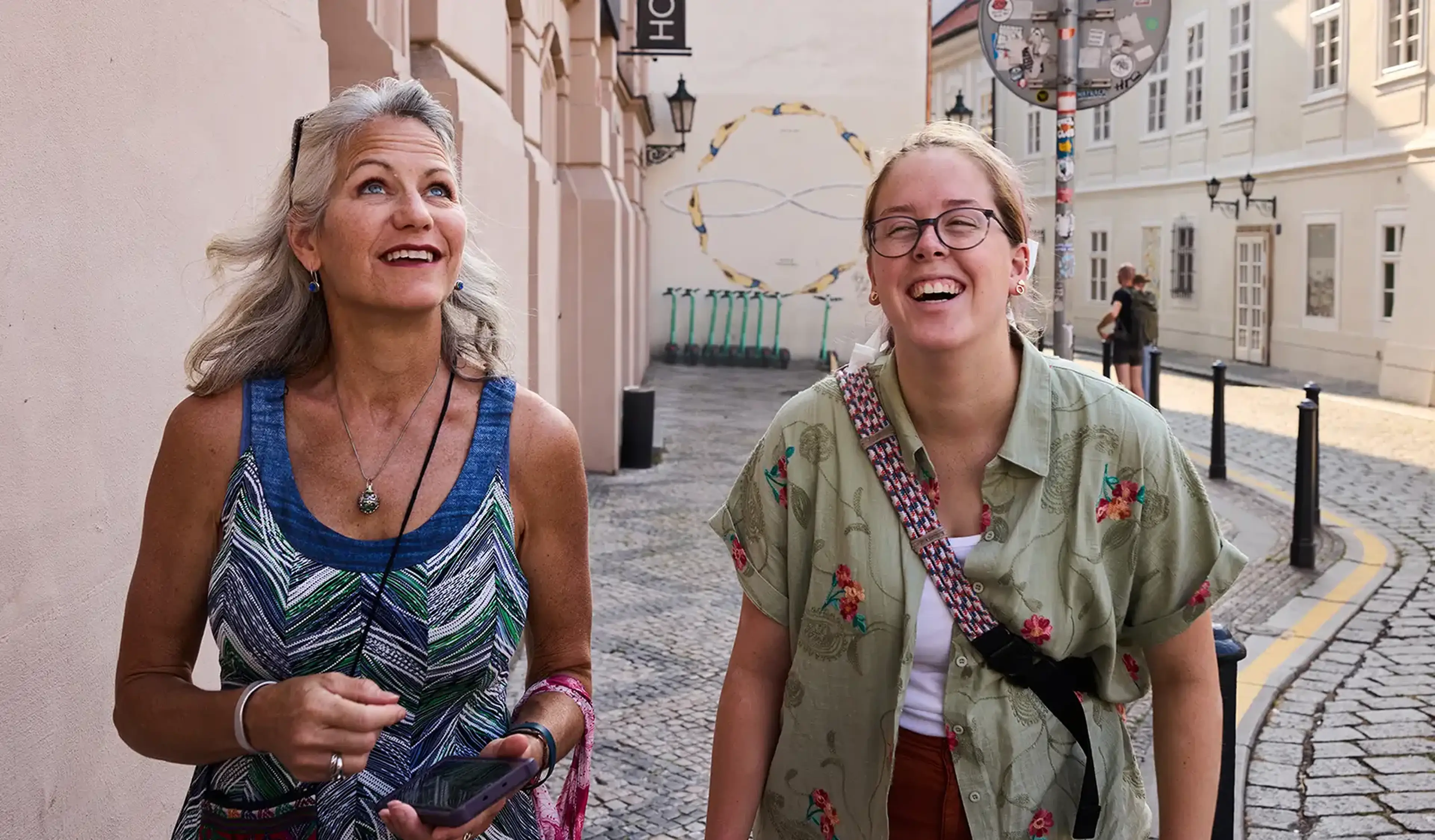 student and group leader in europe