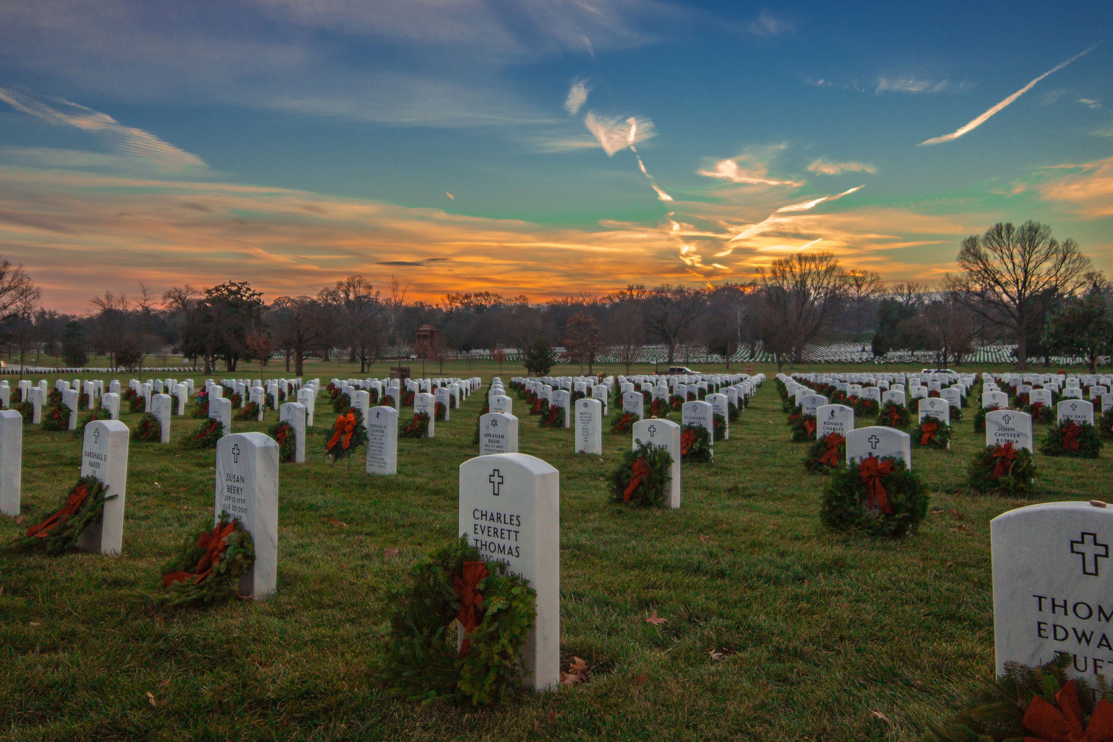 Wreaths at Arlington National Cemetery