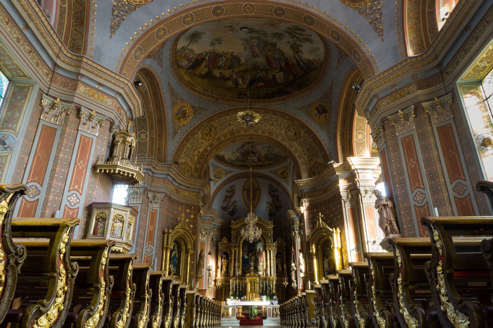 fresco painting technique in a chapel