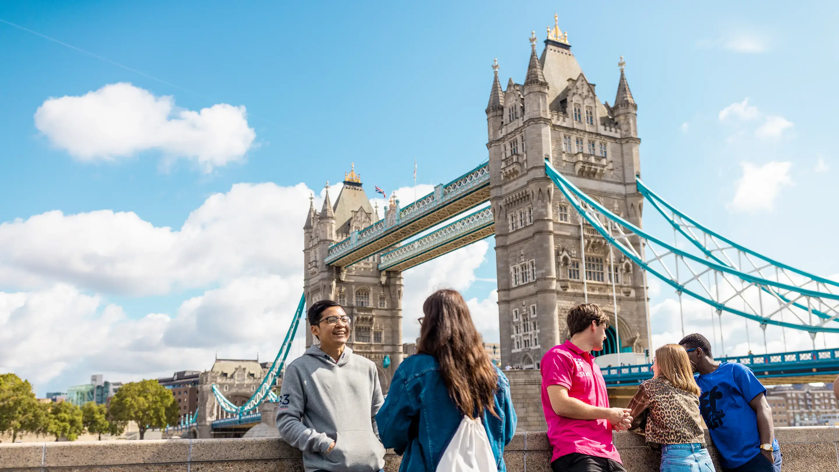 EF students in front of the London bridge
