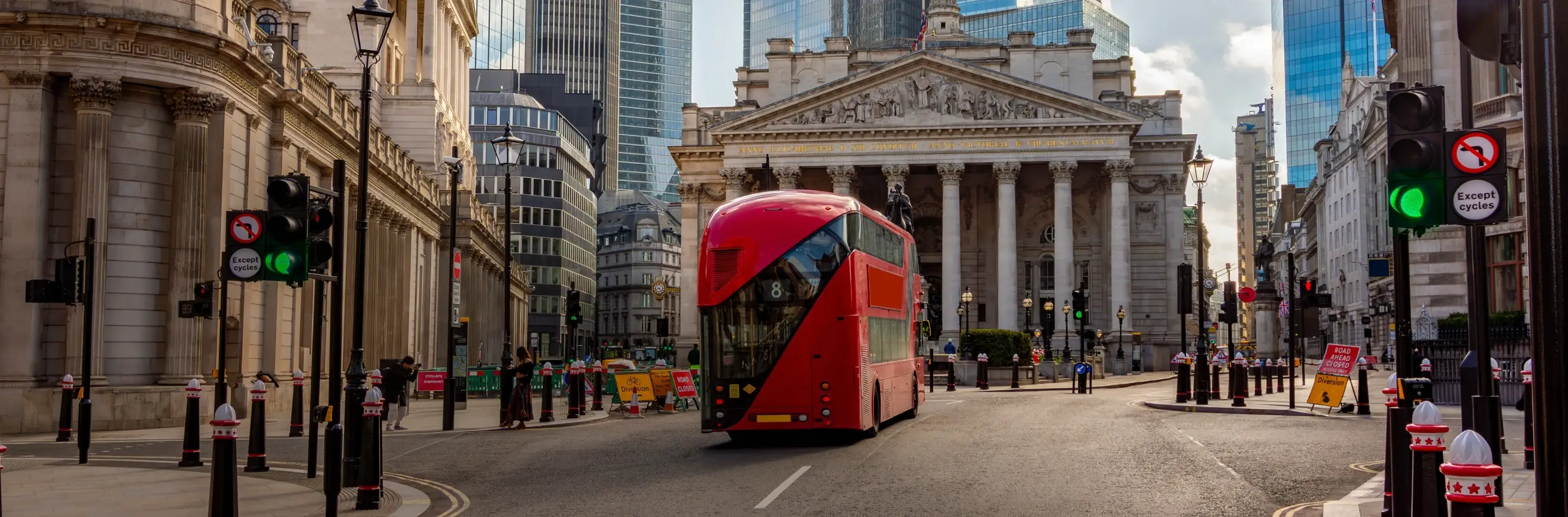 The financial district of London