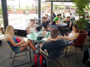 Students writing in their journals