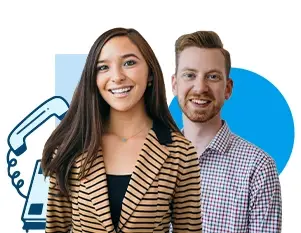 headshots of two travel team members