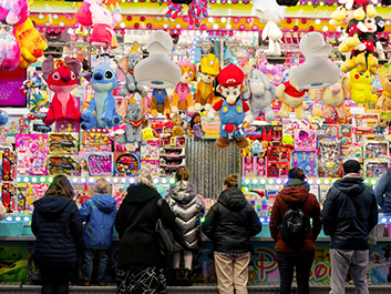 prizes at a game booth in japan