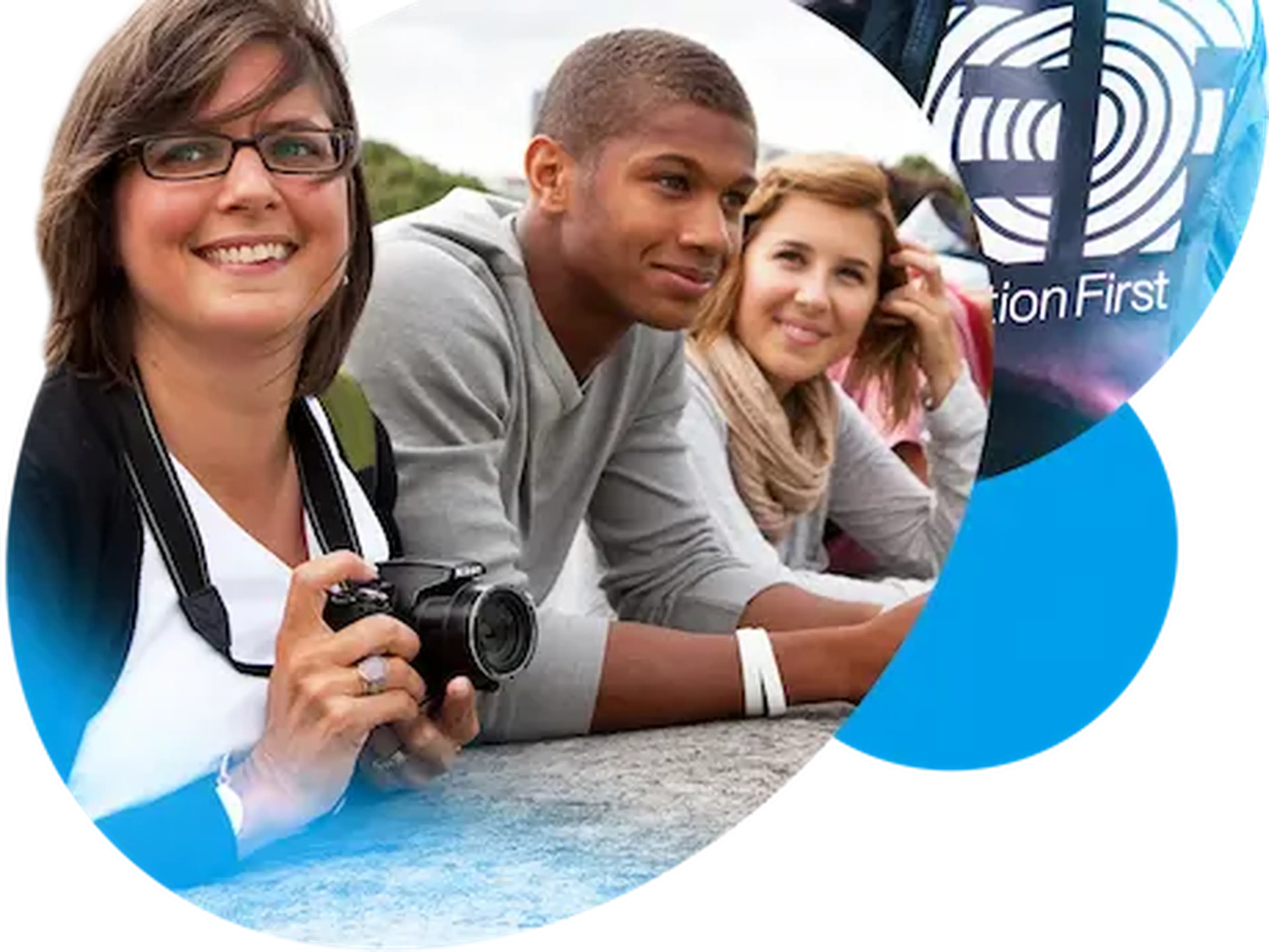 group of students and group leader