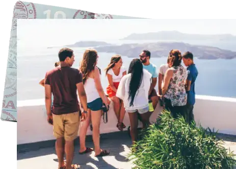 Group of students and teacher talking