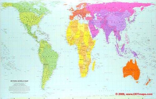 example of Peters Projection map