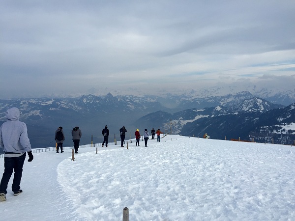Students on Mt. Rigi