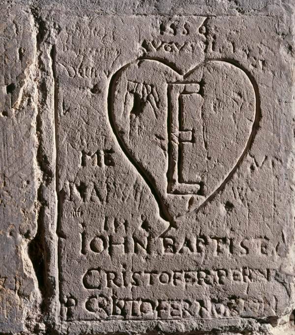 Tower of London prison: Queen Elizabeth etchings