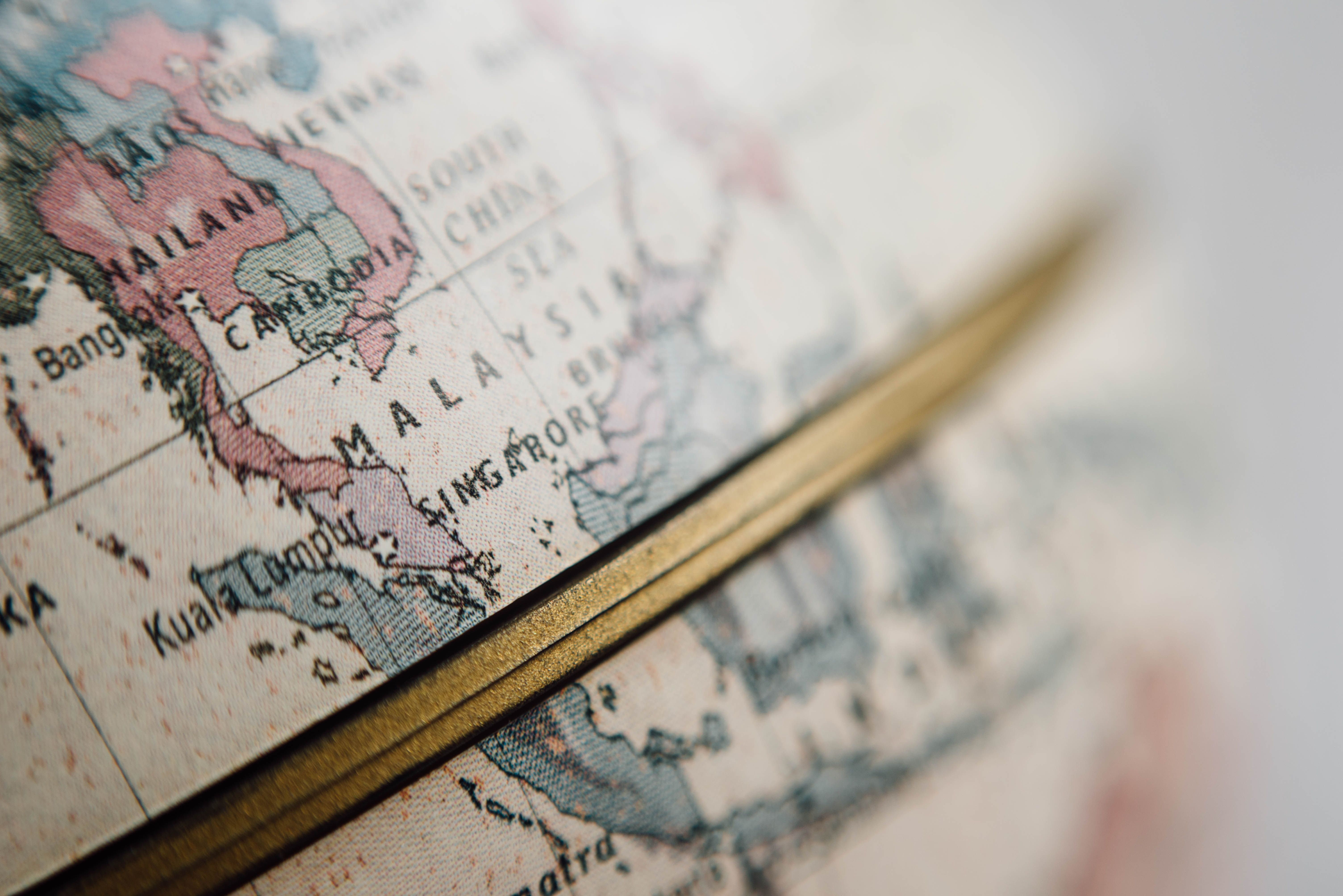 globe with imaginary lines on earth
